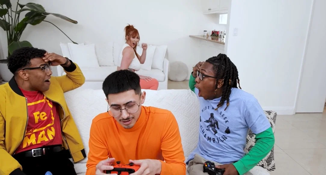 MYLF Singles - Lauren Phillips - Taking Two Big Black Cocks While My Nerdy Son Isn’t Watching